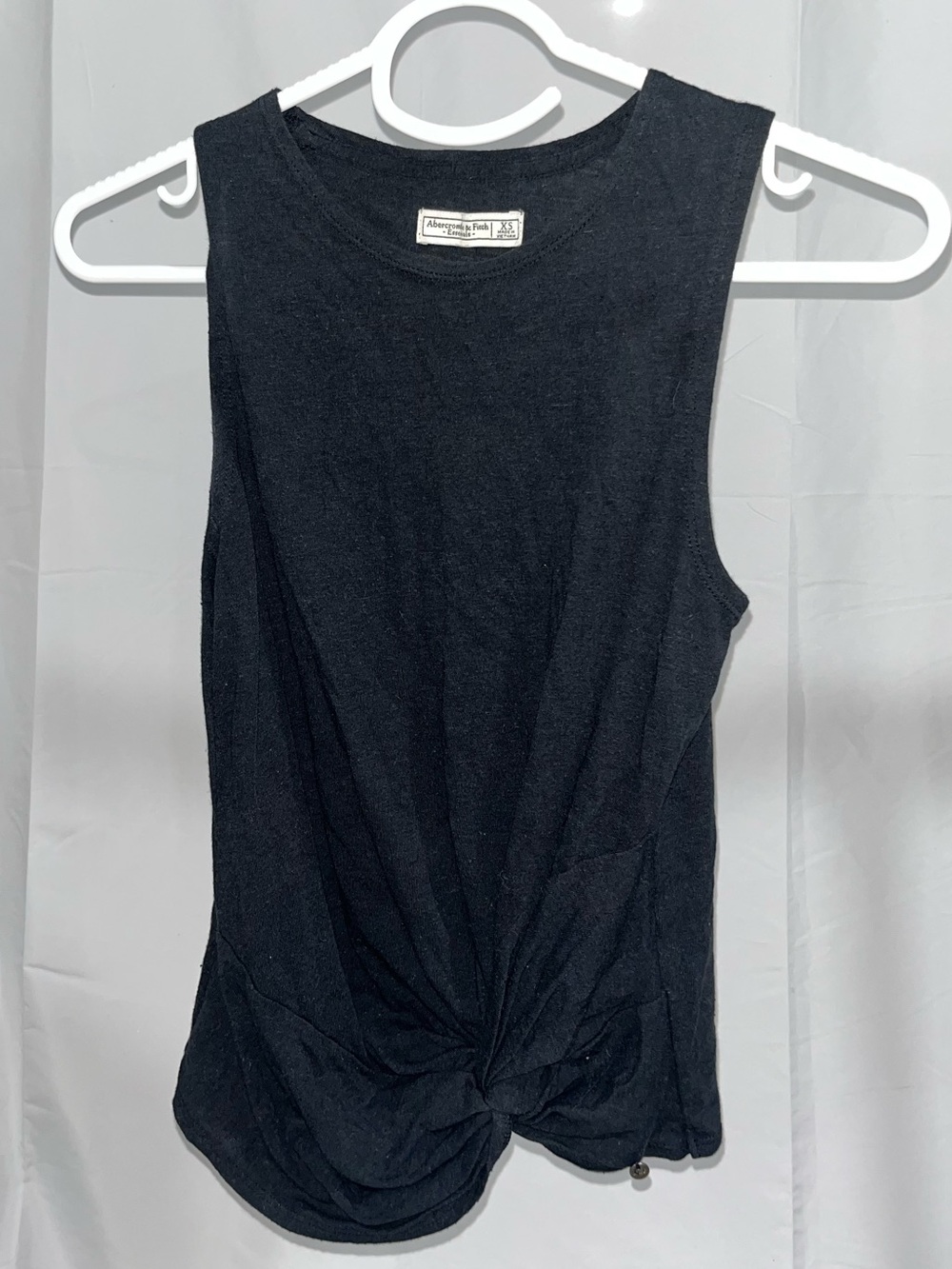 Abercrombie & Fitch Black Knot Front Sleeveless Tank Top Essentials Casual XS
